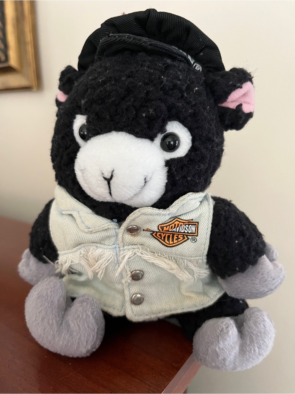 🩵 Vintage 1999 Harley Davidson "Stroker" The Black Sheep Bean Bag Plush